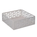 Portatovaglioli metallo frecce bianco quadrato cm16,5x16,5x5,5