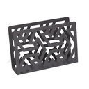 Portatovaglioli metallo frecce grigio rettangolare cm 14