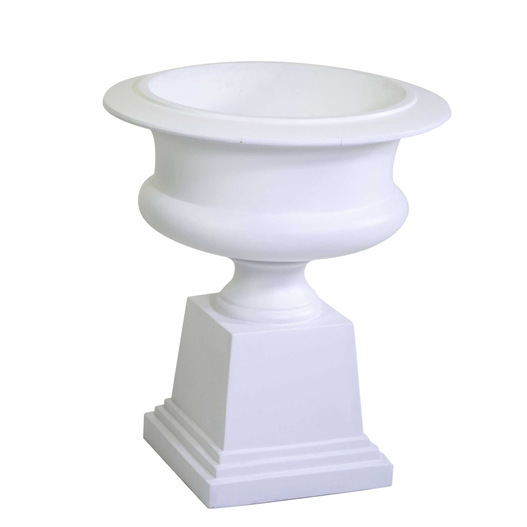 Portavaso resina bianco opaco cm 58x58h67