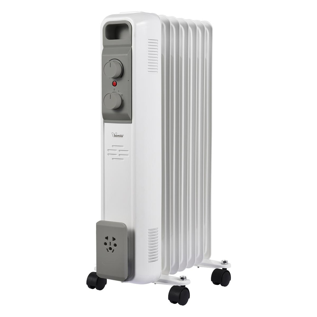 Radiatore ad Olio 7 Elementi - 125x575mm - Riscalda per Convezione Naturale