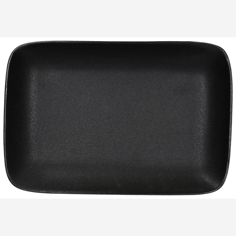 Ret.Fondo Coupe 27,5x18,5 cm in Ceramica Nero