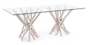 SAHEL RECT TABLE W-GLASS