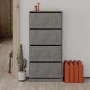 (2c) Scarpiera a ribalta retro grey con 4 ante L73 x P26 x 154.5H cm