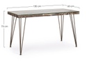 Scrivania cemento e metallo Atlantide cm 130 x 65
