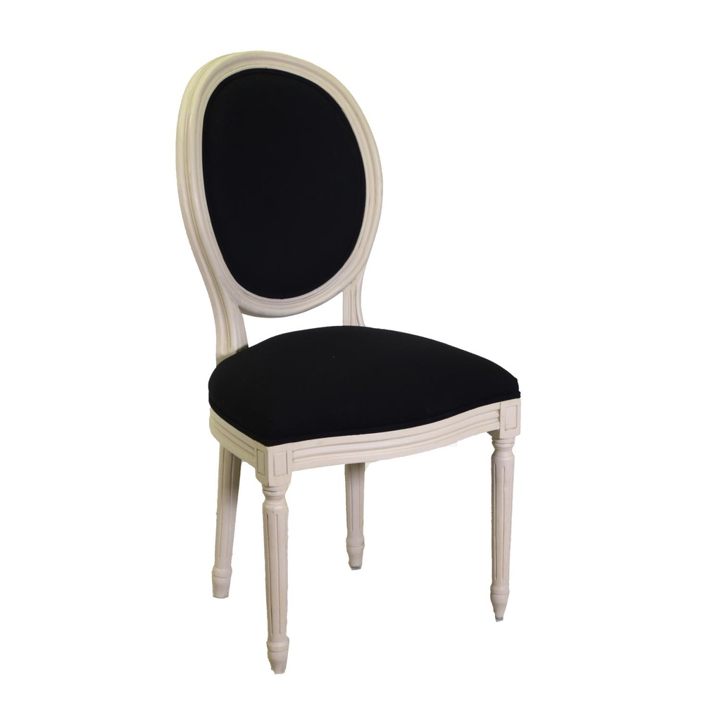 Sedia tessuto nero tondo as-1530 cm50x40h98