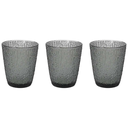 Set 3 Bicchieri Vetro grigi 280 Cc Linea DAVOR