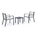 Set 3 pezzi da giardino salotto in metallo Auri antracite
