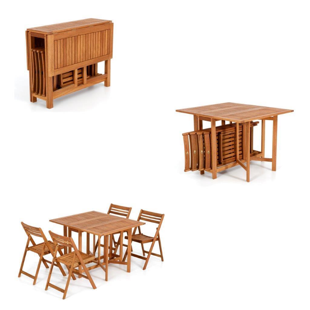Set California Dining in legno nobilitato da esterno