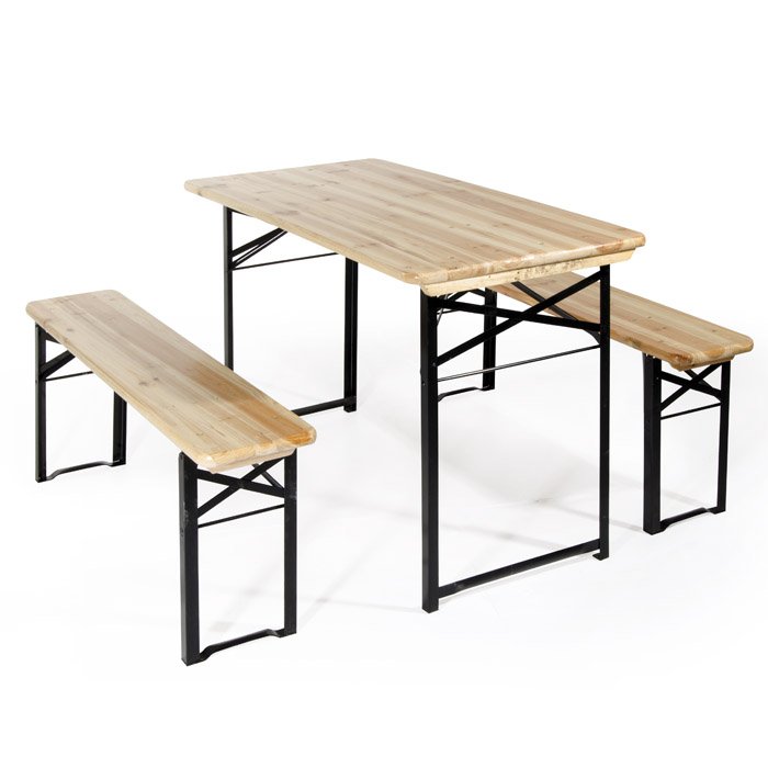 Set birreria tavolo e 2 panche 60x120 cm