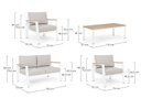 Set salotto giardino Belmar bianco iperbriko