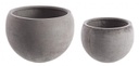 Set2 Vaso Cement Sfera Grigio  