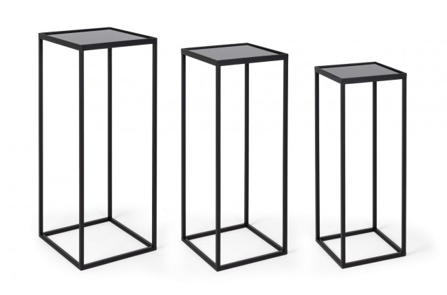 Set3 Tavolino Nucleos Qu Nero  