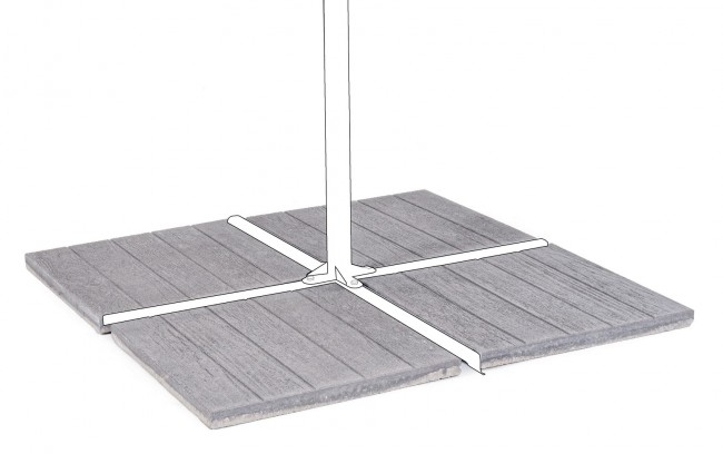 Set4 Marmette 50X50 20Kg Cemento Wenge - 