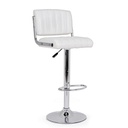 Sgabello bar acciaio ecopelle bianco Barclay cm 46 x 51,5 x 88,5