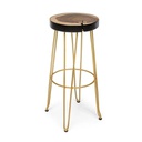 Sgabello bar oro in legno stile atmosphere