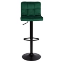 Sgabello regolabile verde scuro con gambe nere opache