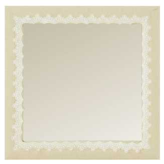 Specchio quadrato decoro pizzo fy-1525 cm. 41,5 x 41,5 x 2