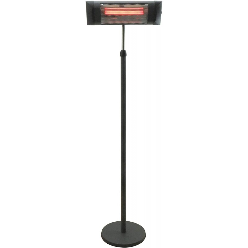 Stufa a Infrarossi 2000W Xone - Nero - Protezione IP55 - Copertura 10Mq - 59x40,5x198 Cm