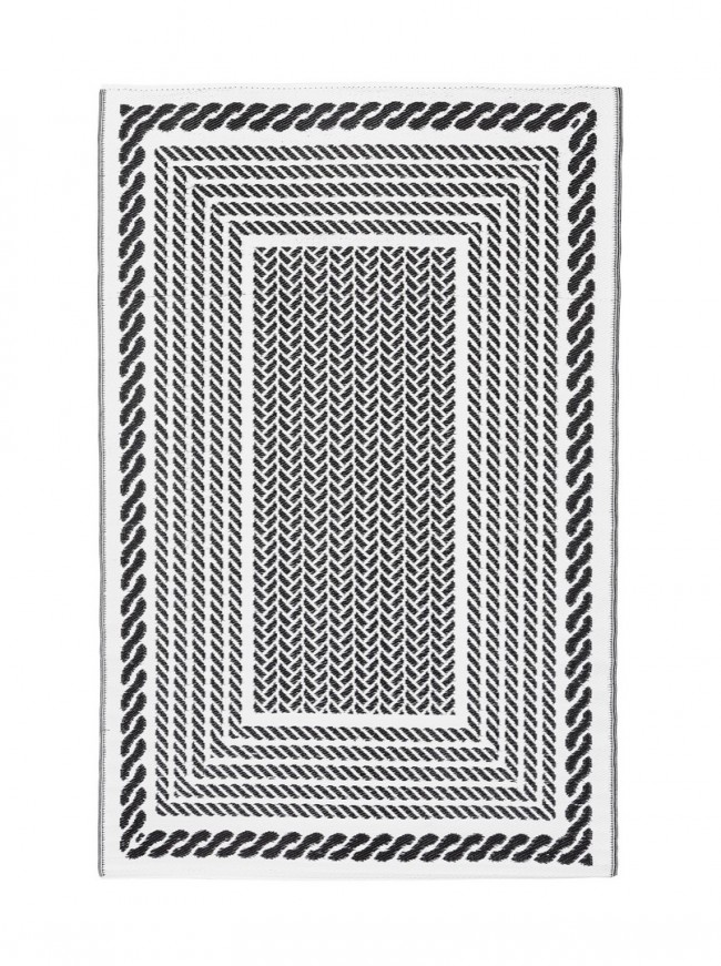 Tappeto Kashan Bianco-Nero 150X210