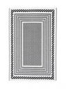 Tappeto Kashan Bianco-Nero 150X210