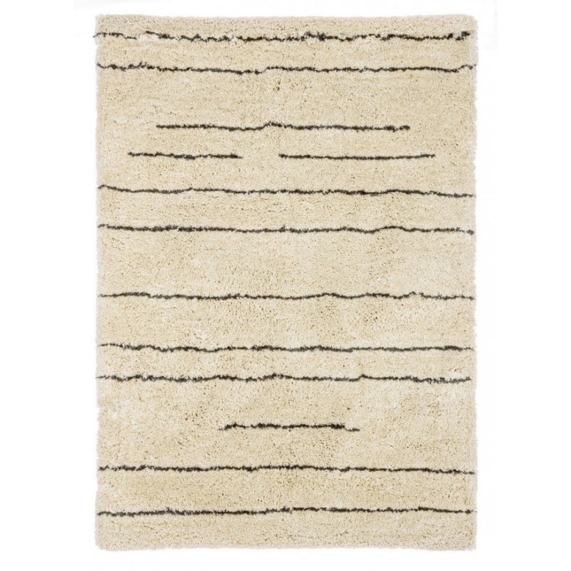 Tappeto Linee Avorio 140x200 in cotone