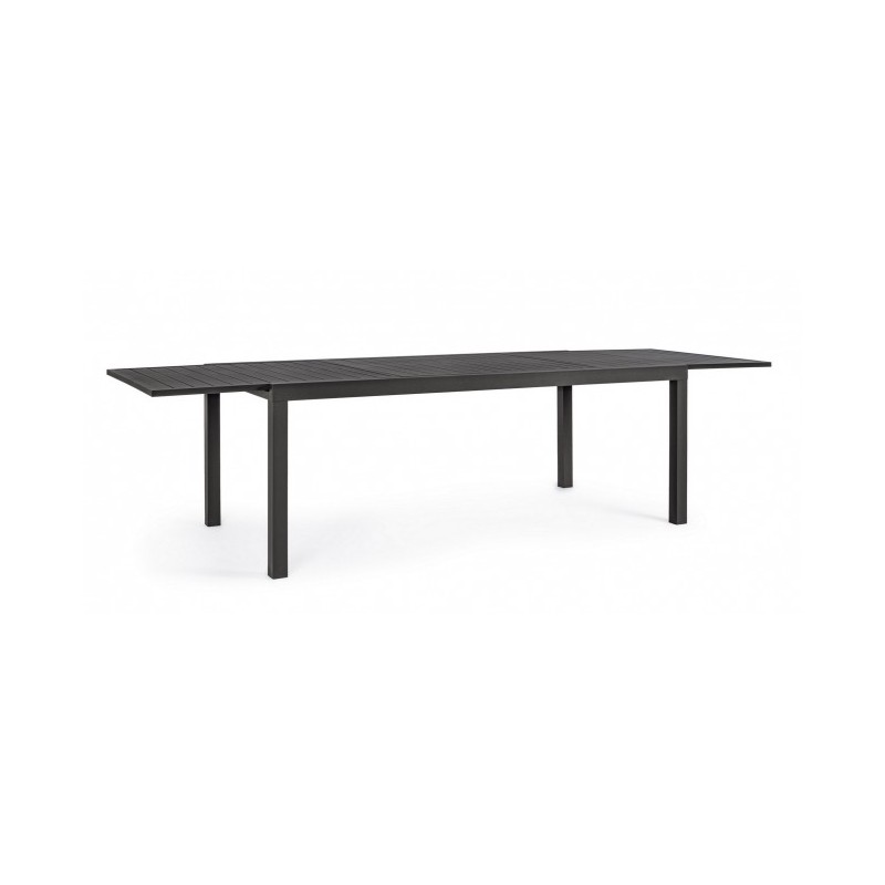Tavolo HILDE per esterno in alluminio Antracite Allungabile 200-300x100x h75 cm