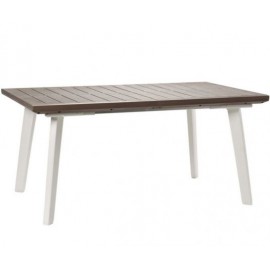 Tavolo Harmony allungabile Bianco-Cappuccino 160x100 cm
