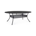 Tavolo Ivrea ovale in alluminio antracite 200x150 cm