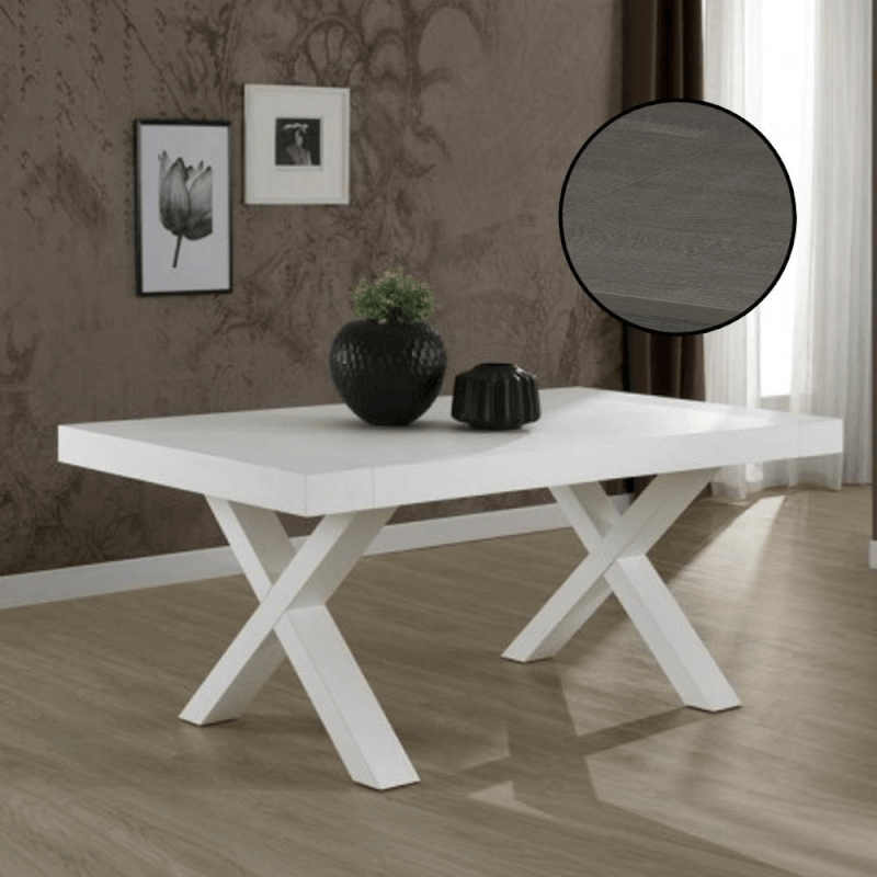 Tavolo allungabile Gondar 180x100 rovere grafite