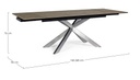 Tavolo allungabile acciaio ceramica Arzachel cm 160-240 x 90