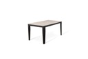 Tavolo allungabile cemento bianco-nero 90 cm x 156- 316 cm H. 76 cm