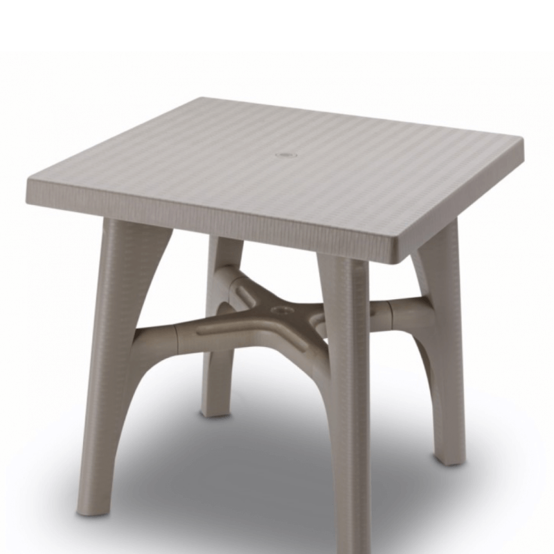 Tavolo da esterno per giardino smontabile Intrecciato 80 x 80 cm 