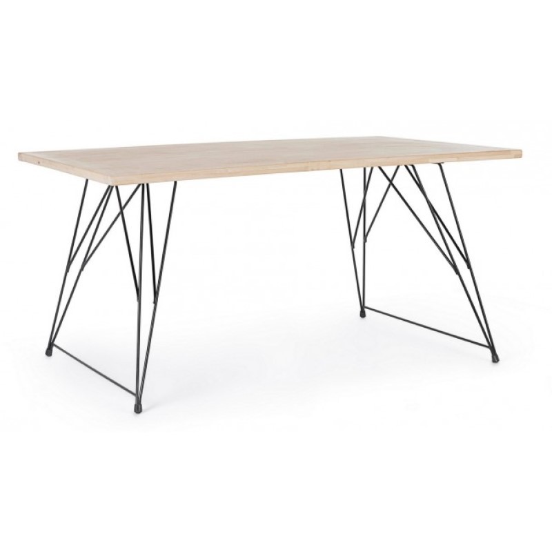 Tavolo design industrial in legno DISTRICT 160x90x h76 cm