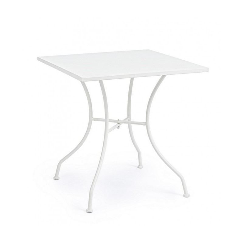 Tavolo in acciaio Kelsie bianco 70x70 cm