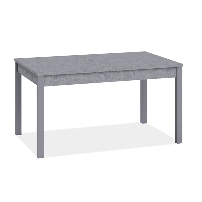 Tavolo pranzo allungabile grigio cemento in legno nobilitato cm 80x120-160