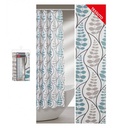 Tenda doccia stile floreale geometrico Feridras 240x200 in tessuto.