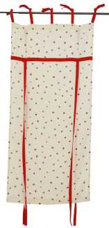 Tenda finestra cuoricini rossi ri-0556 cm. 75 x 160