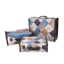 Valigia ecopelle 1-3 blu marocco rettangolare cm 40x14h30