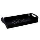 Vassoio metallo gatti nero rettangolarecm41x20h5