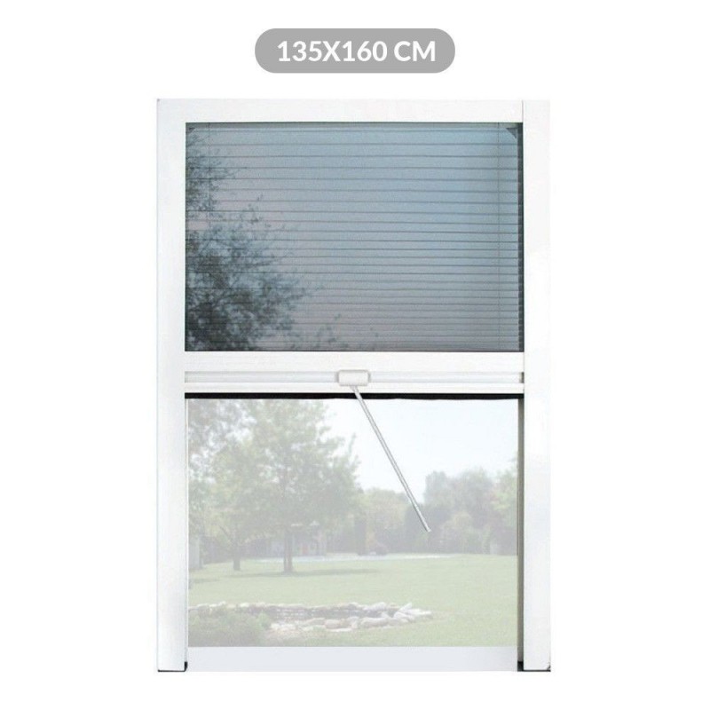 Zanzariera verticale a plisse riducibile Bianca MELODIE 135x h160 cm