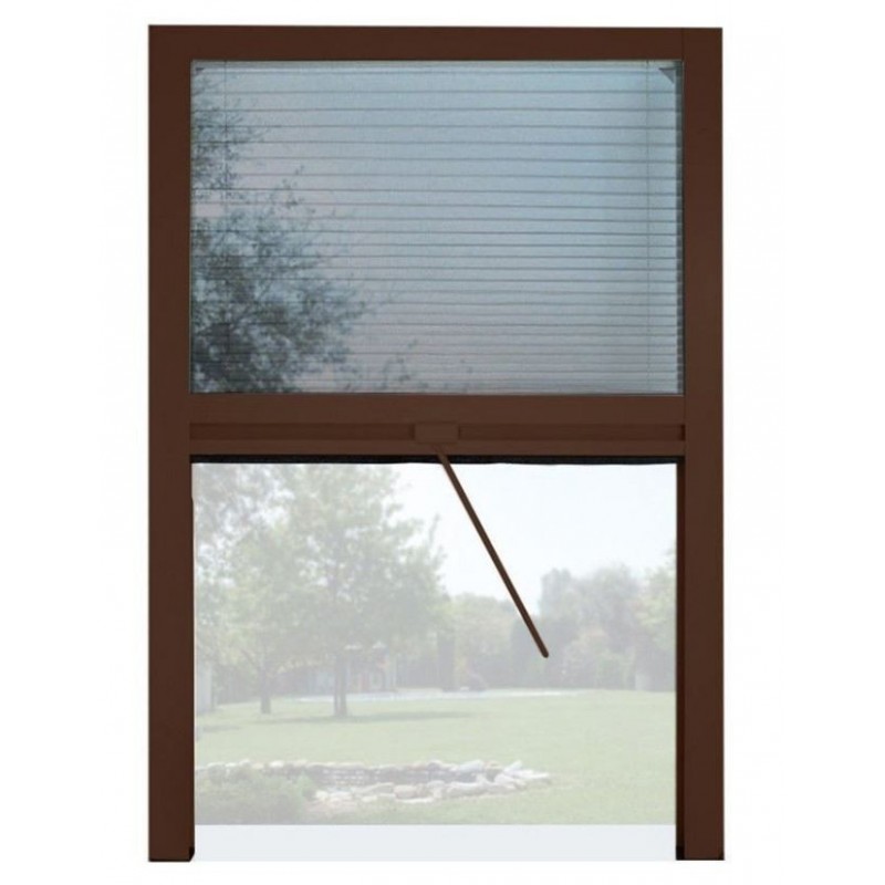 Zanzariera verticale a plisse riducibile Marrone MELODIE 85x h160 cm