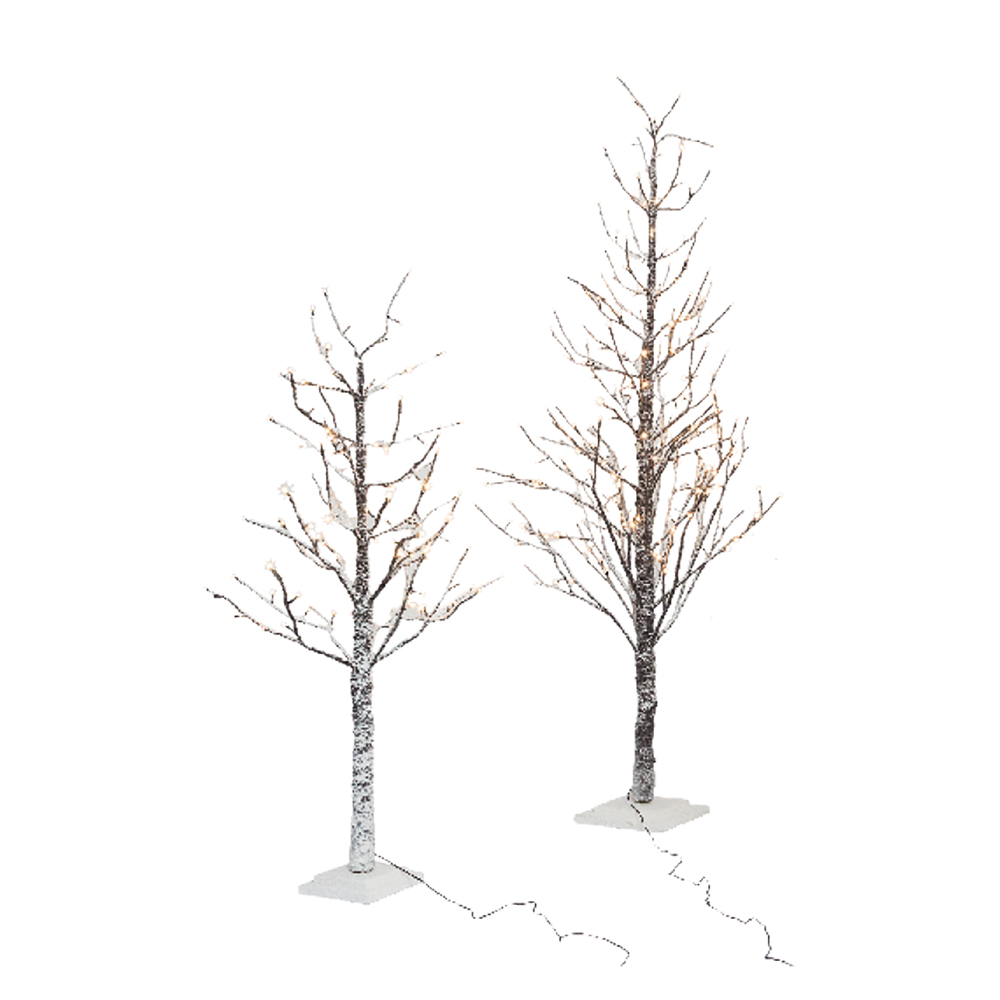  Albero Tronco E Rami Innevati Con Luci Led H. 180 Cm - 270 Luci Led