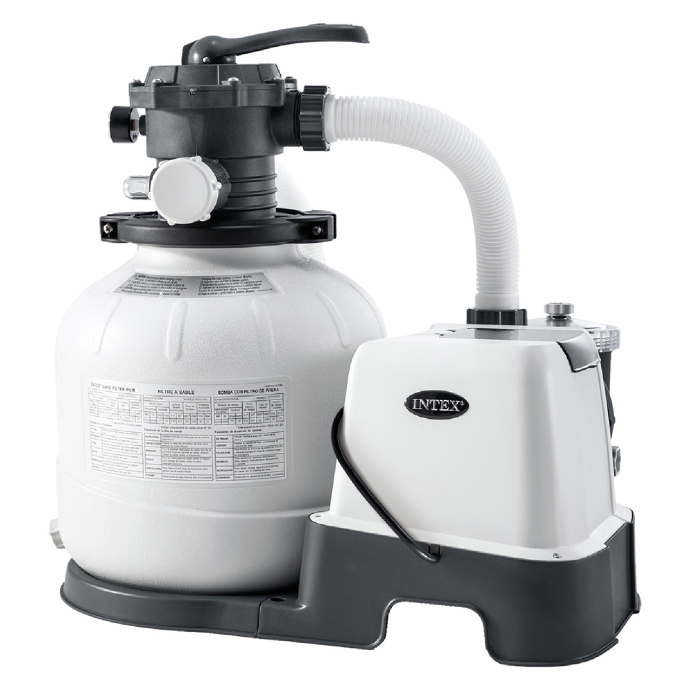  Pompa Di Filtraggio A Sabbia Con Clorinatore Per Piscine Art. 26676 Intex