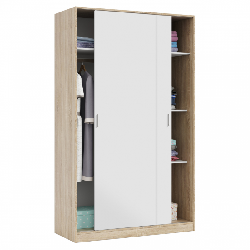 (2c) Armadio 2  Ante Scorrevoli Cm 120 x 50 x 20 Rovere