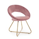 2x Poltrona Vanity Oro in velluto rosa