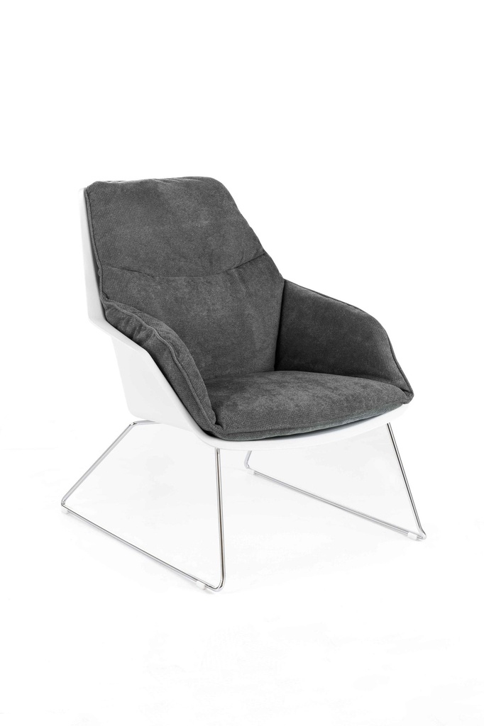  Poltrona in polipropilene grigio scuro 85 cm x 74 cm H. 86 cm
