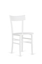 4x Sedia in legno laccato bianco 48x39x80h cm