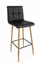 2x Sgabello Bar Bruce Pu Nero