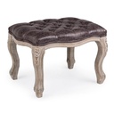 2x Sgabello dark in tessuto stile classico