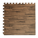 4PZ Tappeto tappetino puzzle morbido EFFETTO LEGNO NOCE 60 x 60 x 0,8 cm per bambini gioco da interno